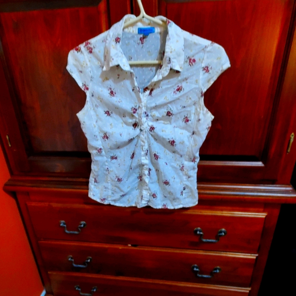 Floral button up blouse